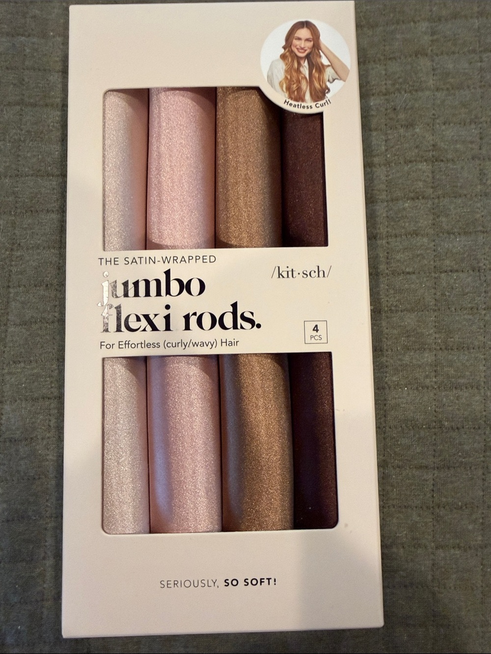Kitsch Satin-Wrapped Jumbo Flexi Rods - Pink, Rose Gold, Bronze, Brown